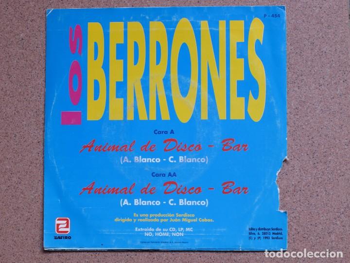Discos de vinilo: LOS BERRONES - ANIMAL DE DISCO-BAR - DISCO PROMOCIONAL - Foto 2