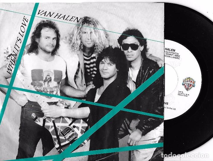 Discos de vinilo: VAN HALEN: WHEN IT&acute;S LOVE / CABO WABO - Foto 1