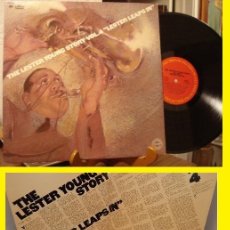 Discos de vinilo: LESTER YOUNG. - LESTER YOUNG STORY, 'LESTER LEAPS IN - DOBLE LP, ORG EDT USA, TODO IMPECABLE !!!