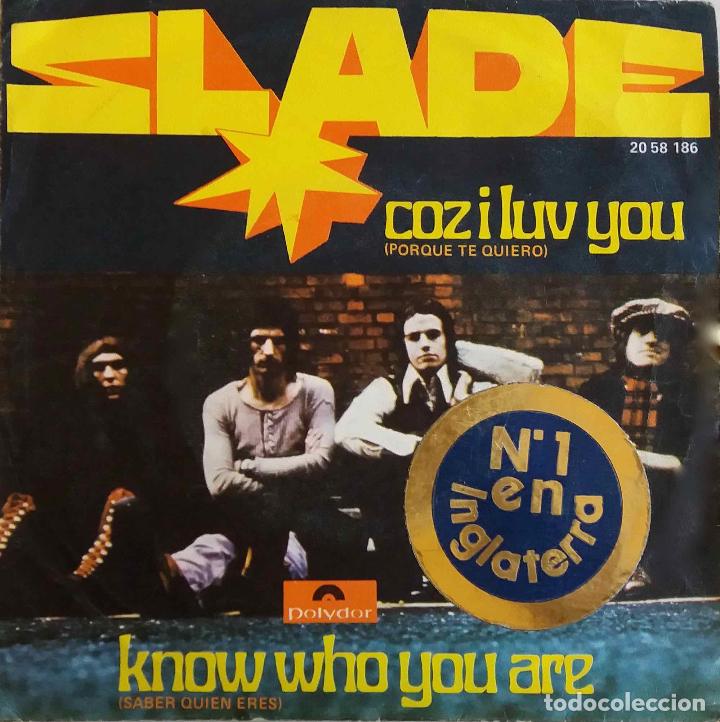 Discos de vinilo: SLADE, COZ I LUV YOU. SINGLE ESPA&Ntilde;A - Foto 1