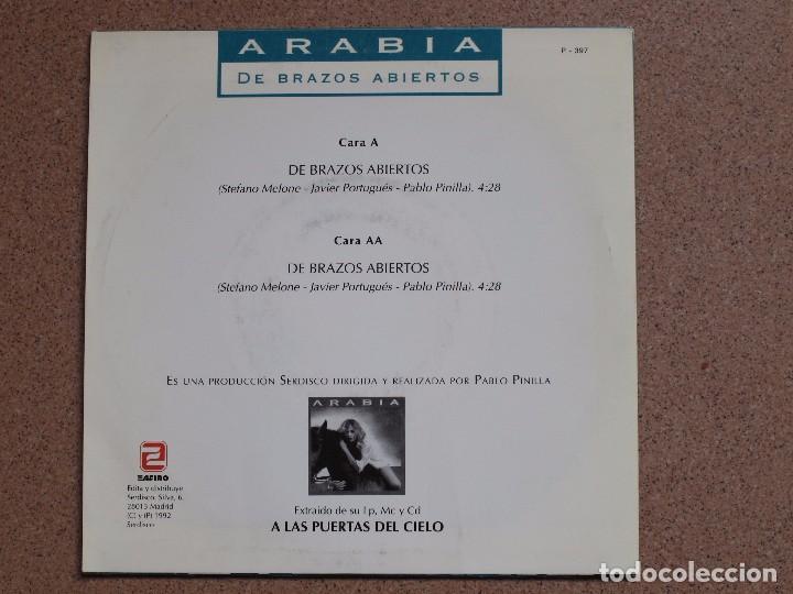 Discos de vinilo: ARABIA - DE BRAZOS ABIERTOS - DISCO PROMOCIONAL - Foto 2