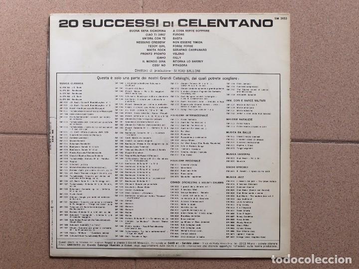 Discos de vinilo: ADRIANO CELENTANO (CON LORCHESTRA DI GIULIO LIBANO) - 20 SUCCESSI - LP - Foto 2