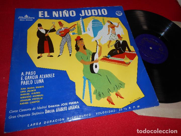 Disques de vinyle: COROS DE MADRID DIR. J.PERERA  Y GRAN ORQUESTA SINFONICA DIR. A.ARGENTA EL NI&ntilde;O JUDIO LP SPAIN