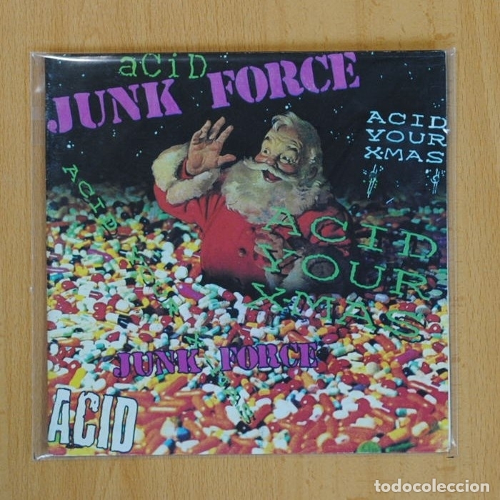 Discos de vinilo: JUNK FORCE - ACID YOUR XMAS - SINGLE - Foto 1