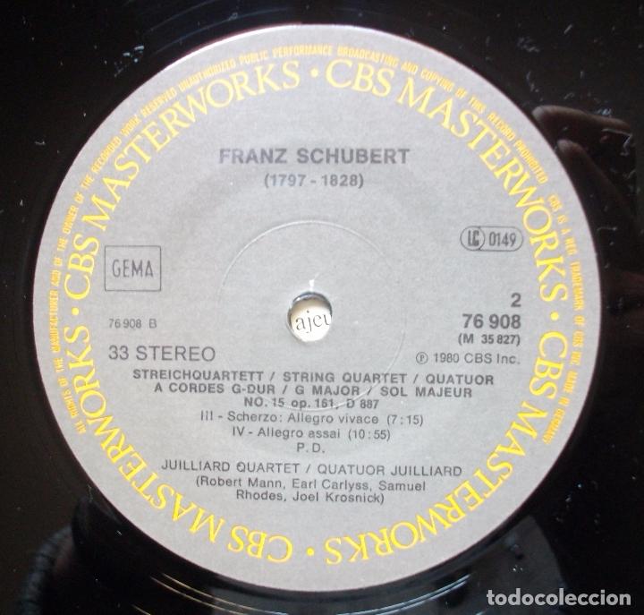 Discos de vinilo: CBS 76908 - Schubert - Juilliard String Quartet - NM - Foto 3