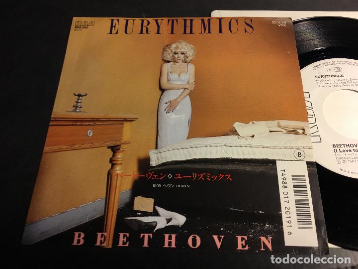 Discos de vinilo: EURYTHMICS (BEETHOVEN /HEAVEN) SINGLE JAPAN PROMO (EPI6) - Foto 1