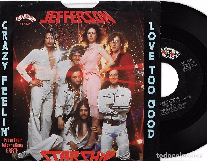 Discos de vinilo: JEFFERSON STARSHIP: CRAZY FEELIN&acute; / LOVE TOO GOOD - Foto 1