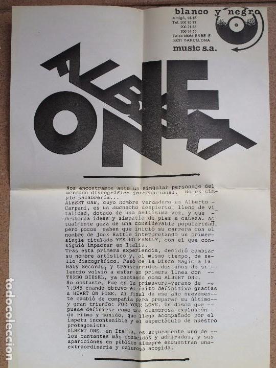 Discos de vinilo: ALBERT ONE - FOR YOUR LOVE + SECRETS - PROMO - Foto 2