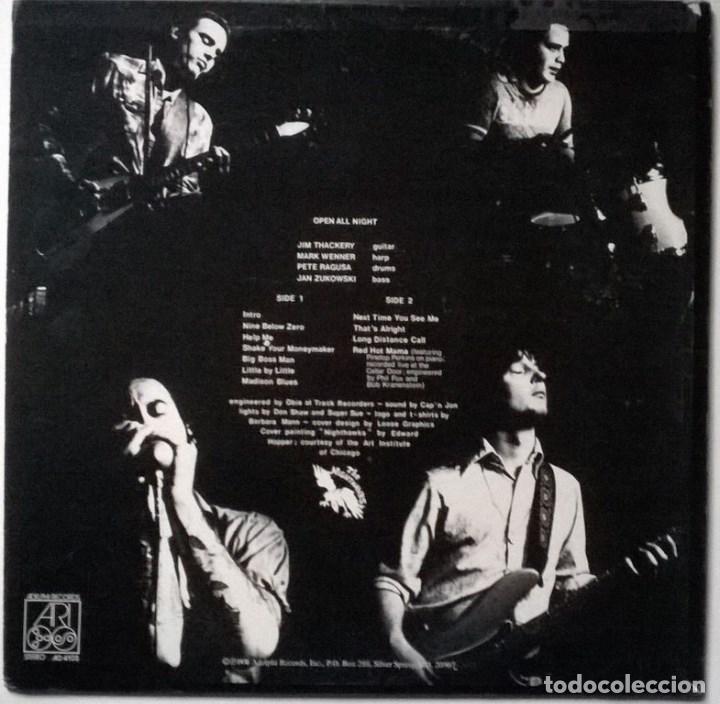 Discos de vinilo: The Nighthawks. Open all nite. Adelphi, USA 1976 LP original - Foto 2