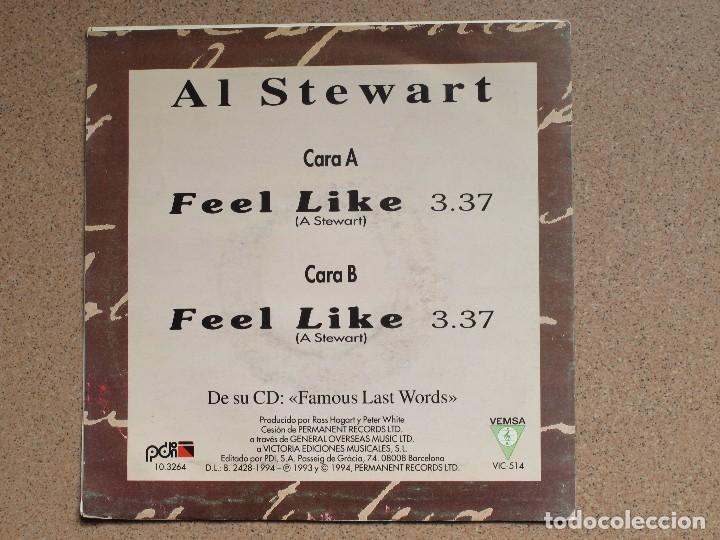 Discos de vinilo: AL STEWART - FEEL LIKE - DISCO PROMOCIONAL - Foto 2