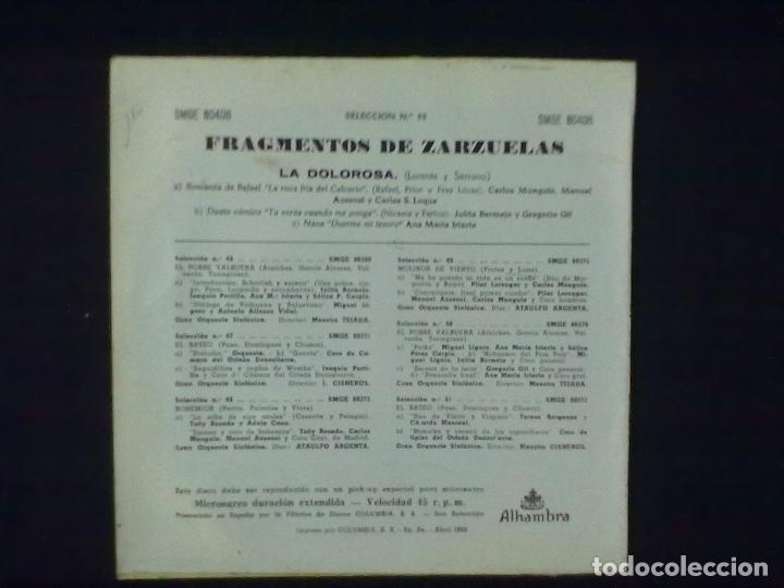Discos de vinilo: FRAGMENTOS DE ZARZUELA SELECCION 52 - Foto 2