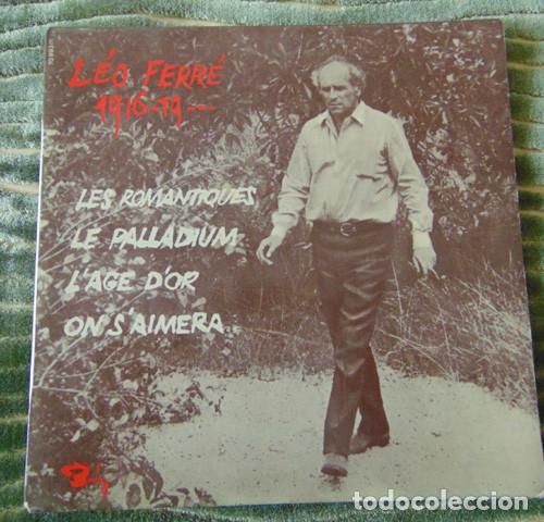 Discos de vinilo: L&eacute;o Ferr&eacute; &lrm;&ndash; Les Romantiques + 3 - EP - Foto 1