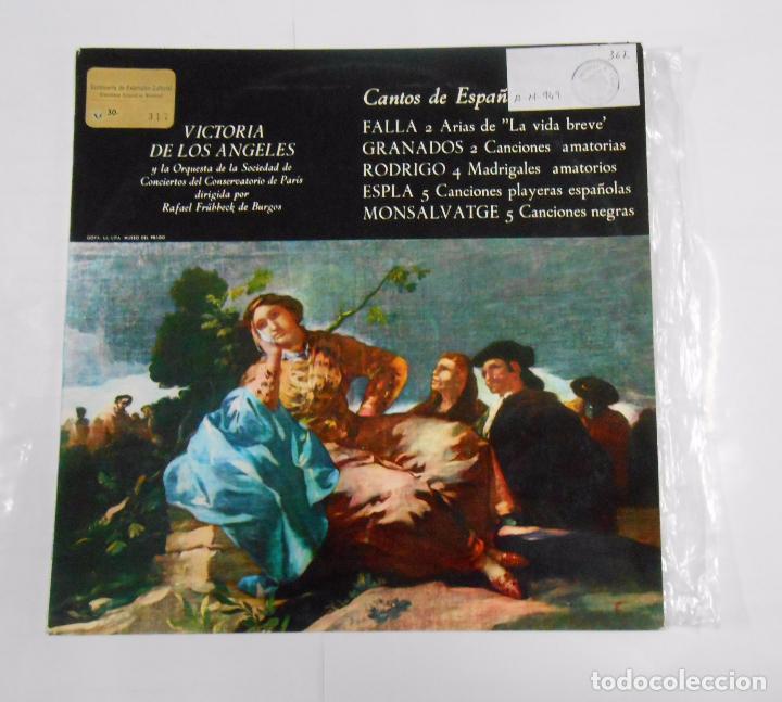 Discos de vinilo: CANTOS DE ESPA&Ntilde;A. VICTORIA DE LOS ANGELES. LP. DIR. RAFAEL FRUBBECK DE BURGOS. TDKDA16