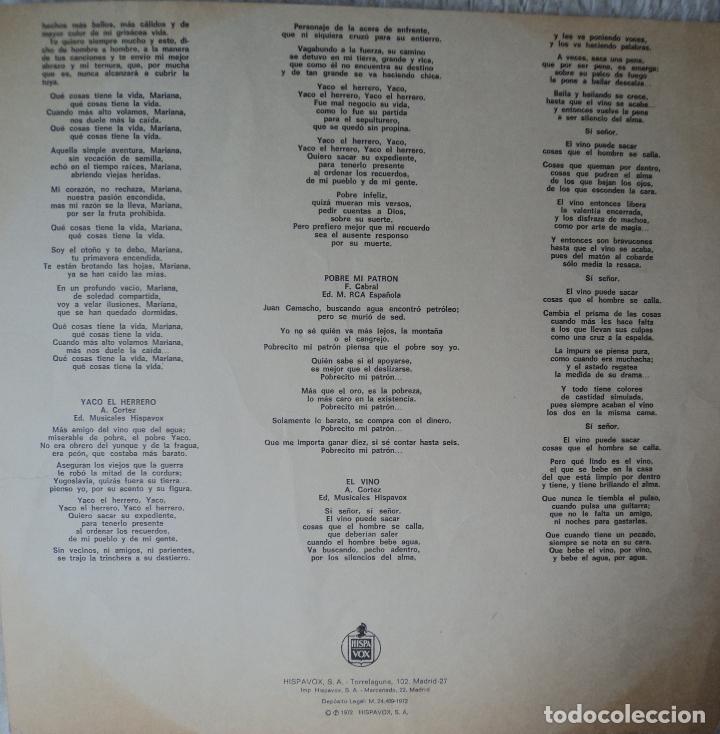 Discos de vinilo: Alberto Cortez - Equipaje - Edici&oacute;n de 1972 de Espa&ntilde;a - Foto 5