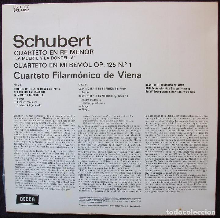 Discos de vinilo: SXL 6092 - Schubert - Cuartetos - 1970 - Mint! - Foto 2