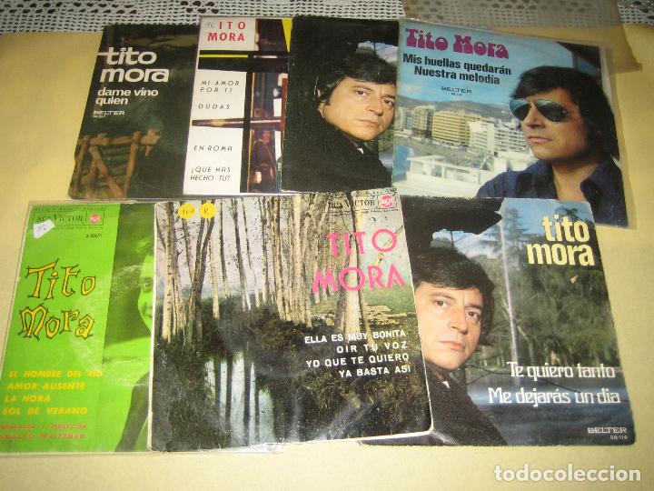 Discos de vinilo: TITO MORA - LOTE DE 7 SINGLES - Foto 1