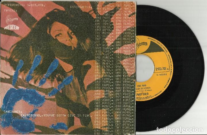 Discos de vinilo: PURE GOLD (ORO PURO) single FAIRGROUND - espa&ntilde;a 1969
