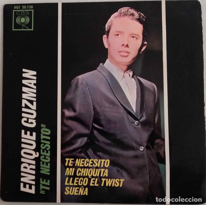 Discos de vinilo: ENRIQUE GUZM&Aacute;N, TE NECESITO. EP ESPA&Ntilde;A - Foto 1