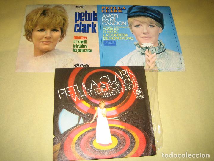 Discos de vinilo: PETULA CLARK - LOTE DE 3 SINGLES - Foto 1