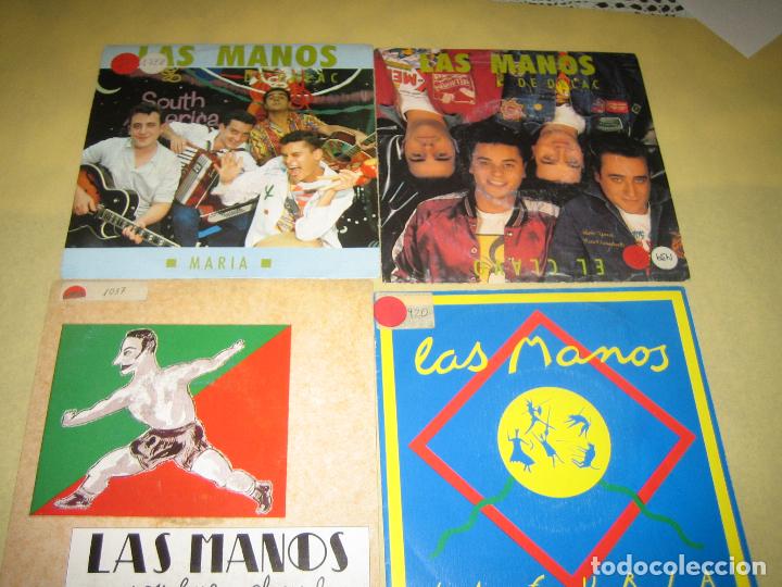 Discos de vinilo: LAS MANOS - LOTE DE 4 SINGLES - Foto 1