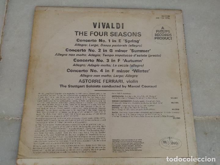 Discos de vinilo: Vivaldi - The four seasons - The Stuttgart Soloists conducted by Marcel Couraud - Foto 6