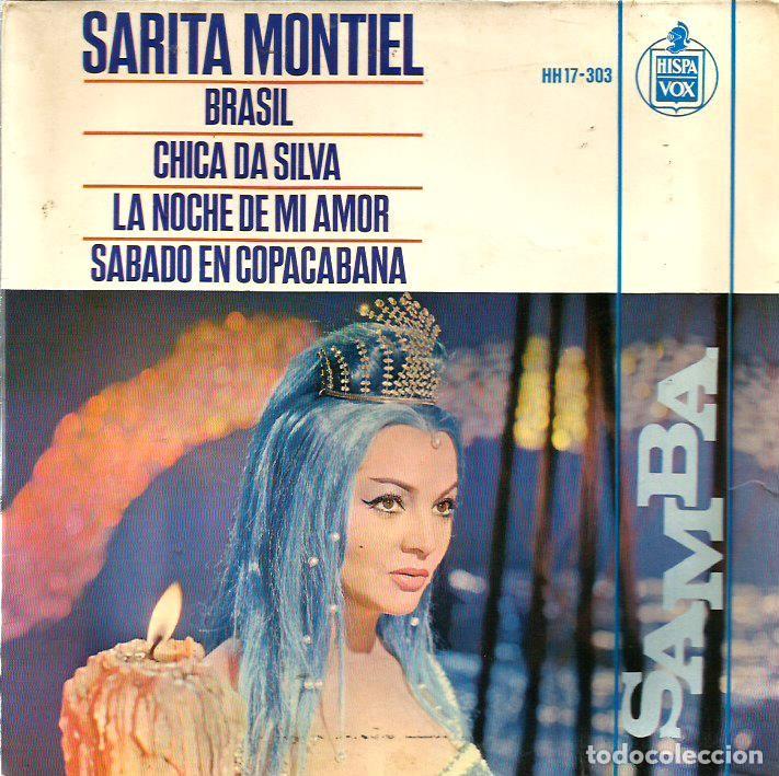 Discos de vinilo: EP SARA MONTIEL ( DE LA PELICULA SAMBA ) : BRASIL + 3 - Foto 1
