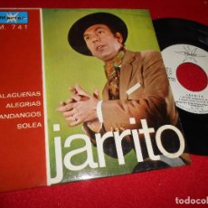 Discos de vinilo: JARRITO MALAGUEÑAS/ALEGRIAS/FANDAGOS/SOLEA EP 1968 MARFER PROMO. Lote 77723645