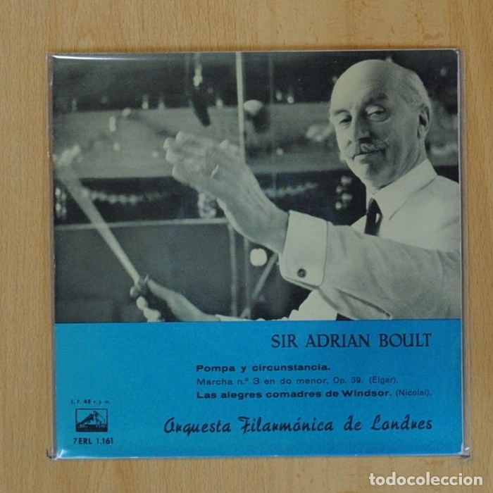 Discos de vinilo: SIR ADRIAN BOULT - MARCHA N 3 DO MENOR - SINGLE - Foto 1