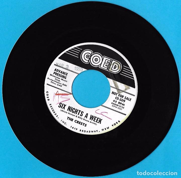 Discos de vinilo: CRESTS, THE: SIX NIGHTS A WEEK / I DO - Foto 1
