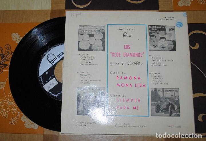 Discos de vinilo: Single, Los Blue Diamonds, cantando en Espa&ntilde;ol. - Foto 2