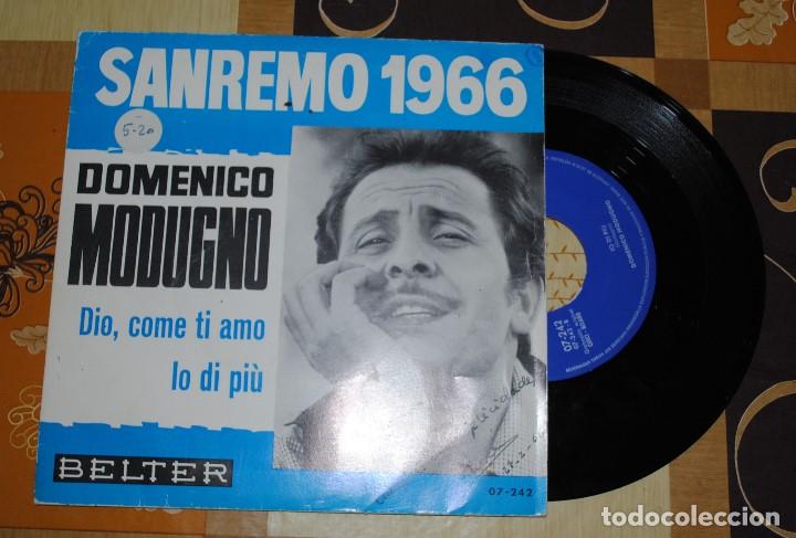 Discos de vinilo: Single, Domenico Modugno, Sanremo 1966 - Foto 1