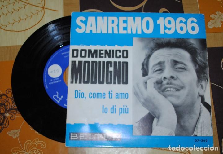 Discos de vinilo: Single, Domenico Modugno, Sanremo 1966 - Foto 2