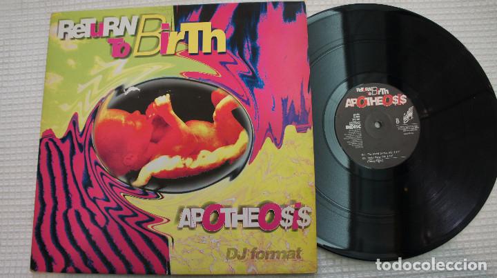 Discos de vinilo: RETURN TO BIRTH - APOTHEOSIS - DJ FORMAT - 1994 INDISC BELGIUM - Foto 1