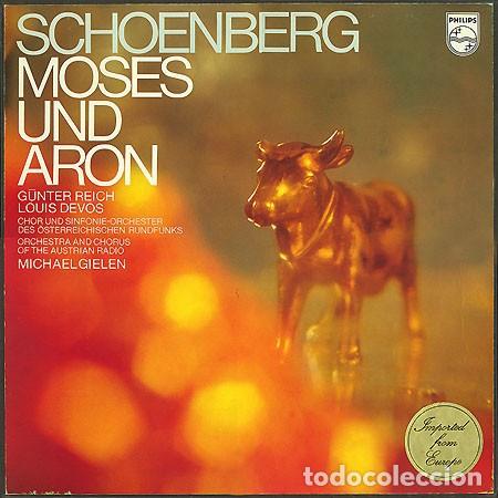Discos de vinil: SCH&Ouml;ENBERG : Mois&eacute;s y Aar&oacute;n. (Gottfried Preinfalk (Dir). Philips,1976)