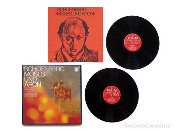 Discos de vinilo: SCH&Ouml;ENBERG : Mois&eacute;s y Aar&oacute;n. (Gottfried Preinfalk (Dir). Philips,1976) - Foto 2