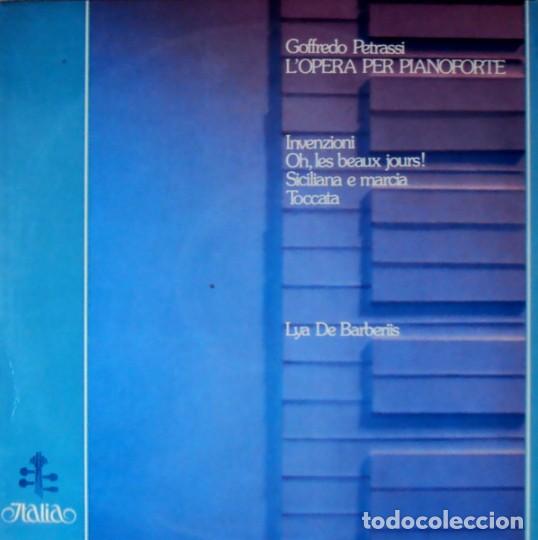 Discos de vinil: Goffredo PETRASSI: L&rsquo;Opera per pianoforte. LYA DE BARBERLIS (pianoforte). Italia Fonit Cetra. 1977