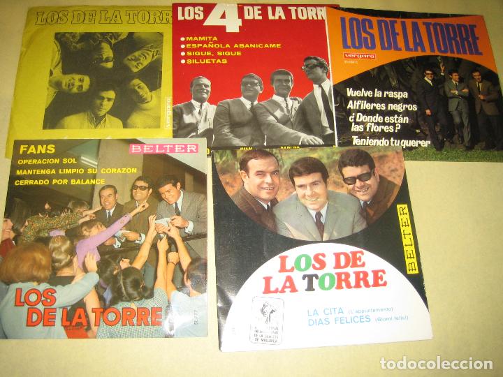 Discos de vinilo: LOS DE LA TORRE - LOTE DE 5 SINGLES - Foto 1