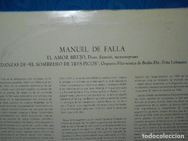 Discos de vinilo: LP VINILO MANUEL DE FALLA DOUTCHE GRAMMOPHON 1944LPEM - Foto 6