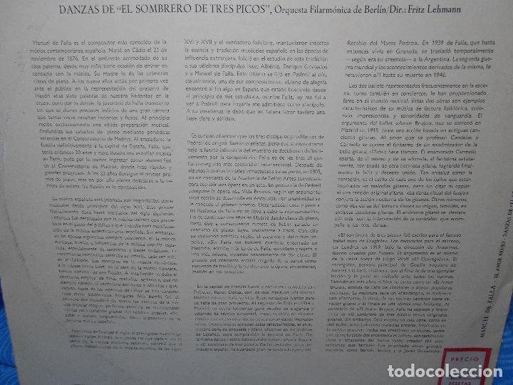 Discos de vinilo: LP VINILO MANUEL DE FALLA DOUTCHE GRAMMOPHON 1944LPEM - Foto 9