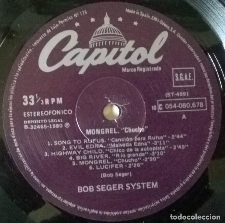 Discos de vinilo: Bob Seger System. Mongrel (chucho). Emi-Capitol, Spain 1972 LP - Foto 3