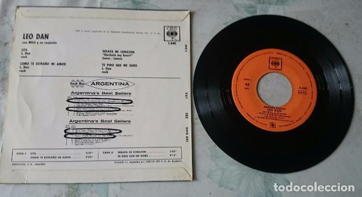 Discos de vinilo: Leo Dan: Lita + 3 (CBS 1964) - Foto 2