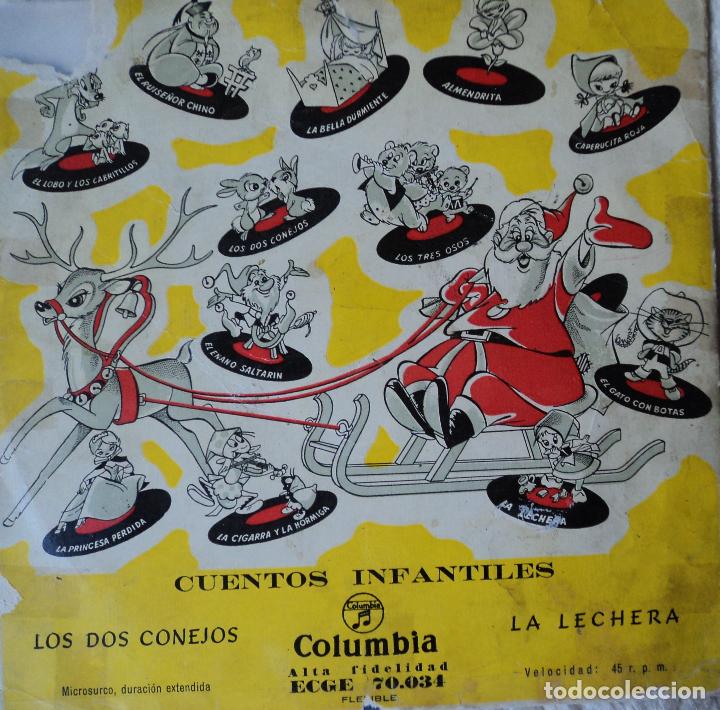 Discos de vinilo: Los dos conejos / La lechera - Edici&oacute;n de Espa&ntilde;a - Foto 1