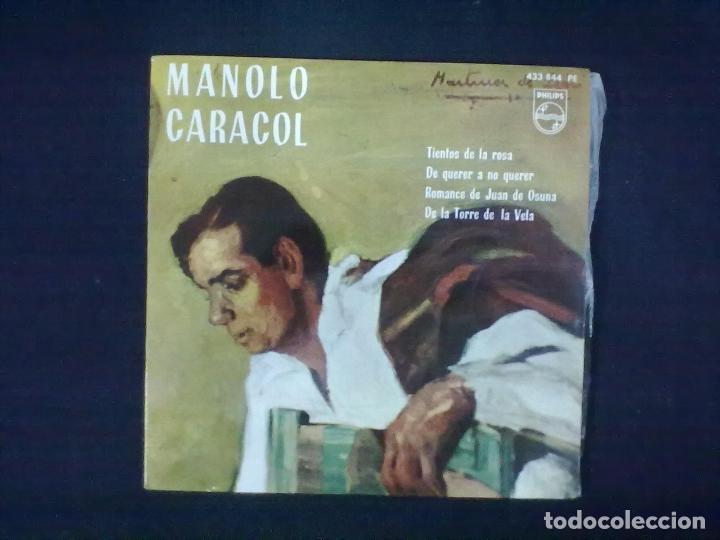 Discos de vinilo: MANOLO CARACOL TIENTOS DE LA ROSA + 3 - Foto 1