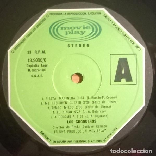 Discos de vinilo: Los Choqueros, Los Choqueros, Movieplay-13.2000/0 - Foto 3