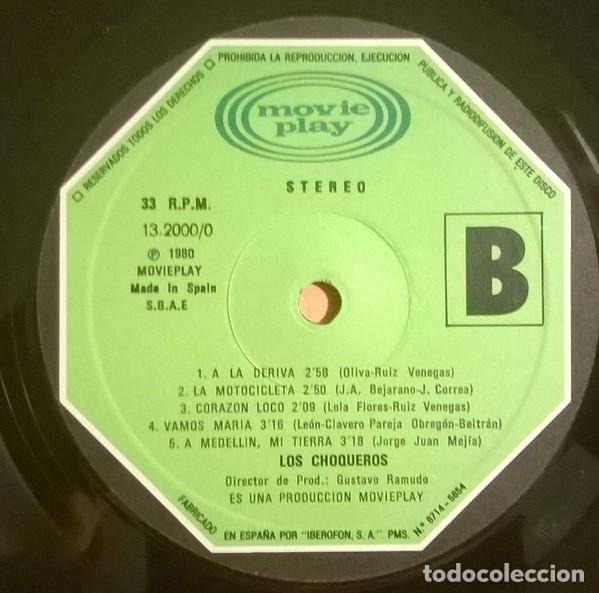 Discos de vinilo: Los Choqueros, Los Choqueros, Movieplay-13.2000/0 - Foto 4