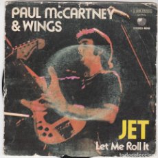 Discos de vinilo: SINGLE PAUL MACCARTNEY AND WINGS. JET. 1974. SPAIN. (DISCO PROBADO Y BIEN)