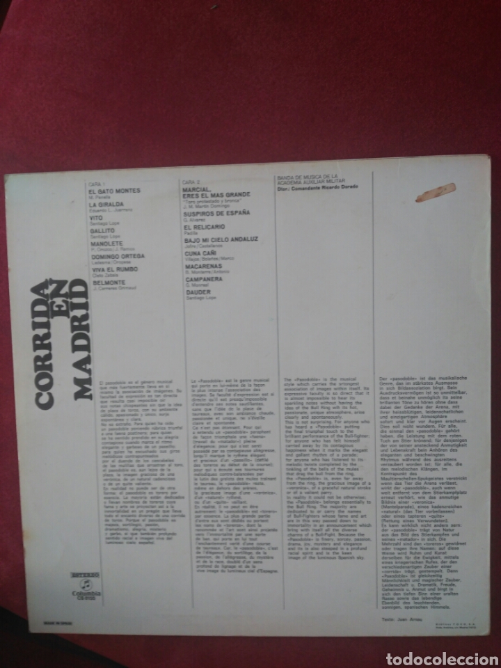 Discos de vinilo: Corrida de toros Columbia records - Foto 2
