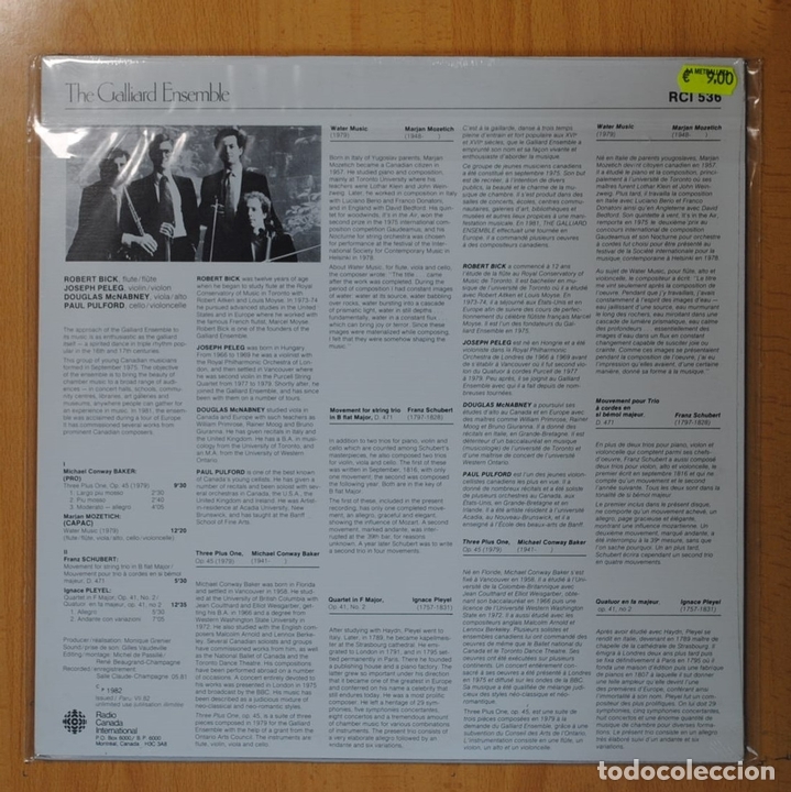 Discos de vinilo: VARIOS - THE GALLIARD ENSEMBLE - LP - Foto 2