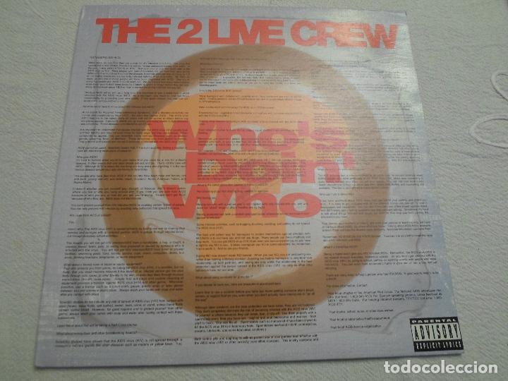 Discos de vinilo: THE 2 LIVE CREW - WHOS DOIN WHO - Foto 1