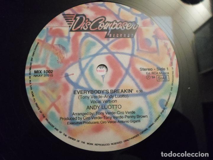 Discos de vinilo: ANDY LUOTTO - EVERYBODYS BREAKIN - Foto 3